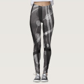 Leggings, abstract ontwerp, zwart, grijs leggings (Voorkant)