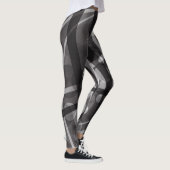 Leggings, abstract ontwerp, zwart, grijs leggings (Rechts)