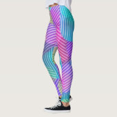 LEGGINGS - Abstract Roze/Blauw/Geel/Paars (Links)