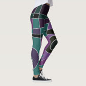 Leggings Abstract Surfende Blauwgroen Paars (Rechts)
