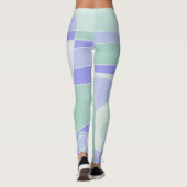 Leggings Abstract Surfonderpastel Paars Groen (Achterkant)