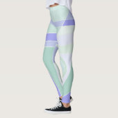 Leggings Abstract Surfonderpastel Paars Groen (Links)