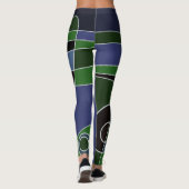 Leggings Abstract Surfred Green Blue Black (Achterkant)