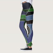 Leggings Abstract Surfred Green Blue Black (Links)