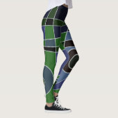 Leggings Abstract Surfred Green Blue Black (Rechts)