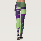Leggings Abstract Surfred Green Paars (Achterkant)