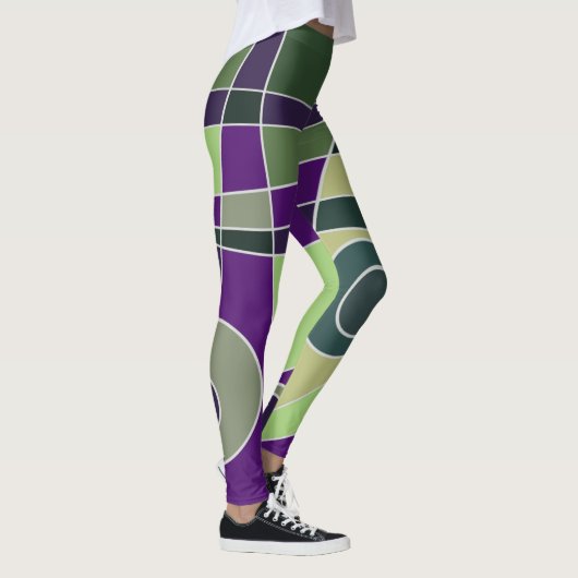 Leggings Abstract Surfred Green Paars (Rechts)