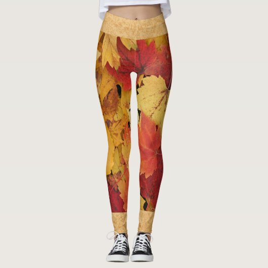 Leggings abstracte bladeren (Voorkant)