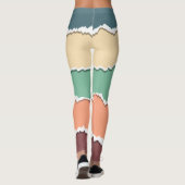Leggings abstracte kleurenblokken (Achterkant)