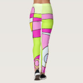 Leggings Abstracte Surfing Bubblegum (Achterkant)