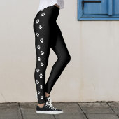 Leggings afdrukken in zijband zwart