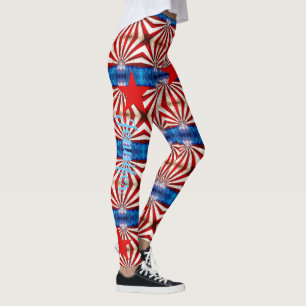 Leggings Amerikaanse vlag Red White Blue op aangep