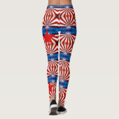 Leggings Amerikaanse vlag Red White Blue op aangep (Achterkant)