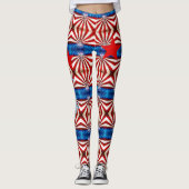 Leggings Amerikaanse vlag Red White Blue op aangep (Voorkant)