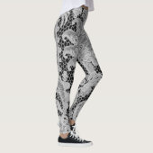 LEGGINGS ANTIEK KANT PATROON ZWART EN GRIJS (Rechts)