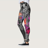 Leggings antiek kantpatroon met vlinders (Links)