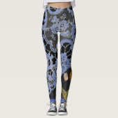 LEGGINGS ANTIEK LACE PATROON MET BUTTERFLIES (Voorkant)