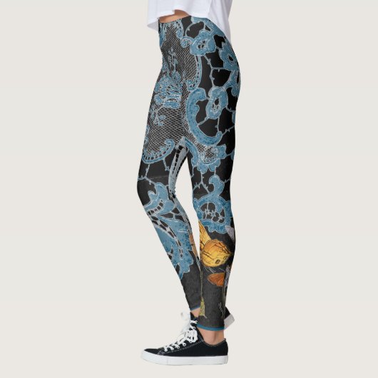 LEGGINGS ANTIEK LACE PATROON MET BUTTERFLIES (Links)