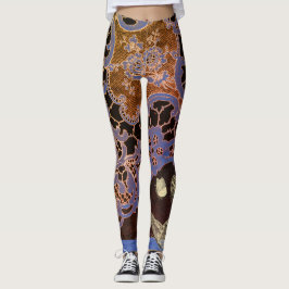 LEGGINGS ANTIEK LACE PATROON MET BUTTERFLIES