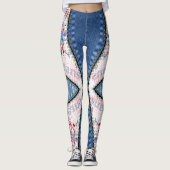 Leggings azul jeans con cortes (Voorkant)