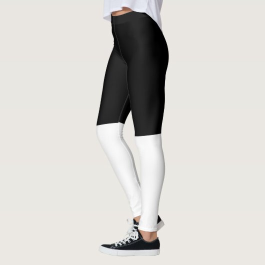 Leggings bicolor, negro y blanco (Links)