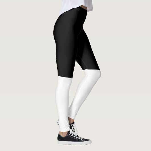 Leggings bicolor, negro y blanco (Rechts)