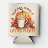 Leggings, bladeren en lattes alsjeblieft - Herfst  Blikjeskoeler (Voorkant)