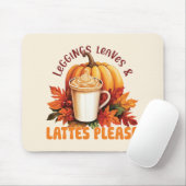 Leggings, bladeren en lattes alsjeblieft - Herfst Muismat (Met muis)
