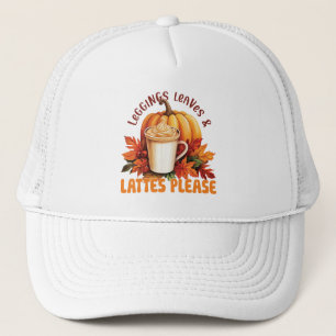 Leggings, bladeren en lattes alsjeblieft - Herfst Trucker Pet