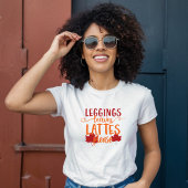 Leggings, bladeren & lattes graag t-shirt