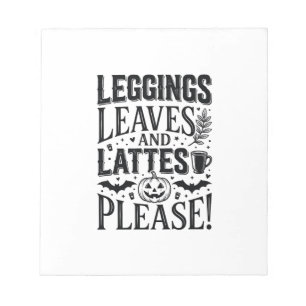 Leggings Bladeren Lattes Halloween Herfst Koffie O Notitieblok