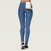 leggings blanco con azul jeans (Achterkant)