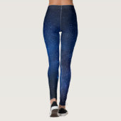 Leggings - blauer Nachthimmel, Sterne, Galaxie (Achterkant)