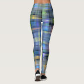 LEGGINGS - Blauw abstract ontwerp (Achterkant)