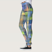 LEGGINGS - Blauw abstract ontwerp (Links)