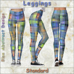 LEGGINGS - Blauw abstract ontwerp<br><div class="desc">Een abstract in blauw, geel en meer kleuren is te zien op deze kleurrijke Leggings. Verkrijgbaar in vijf maten voor dames (XS, S, M, L, XL). Zie de beschrijving "Over dit product" hieronder voor algemene afmetingen en productinformatie. Het abstracte afbeelding dekt standaard het hele paar leggings. ►Het kan in grootte...</div>