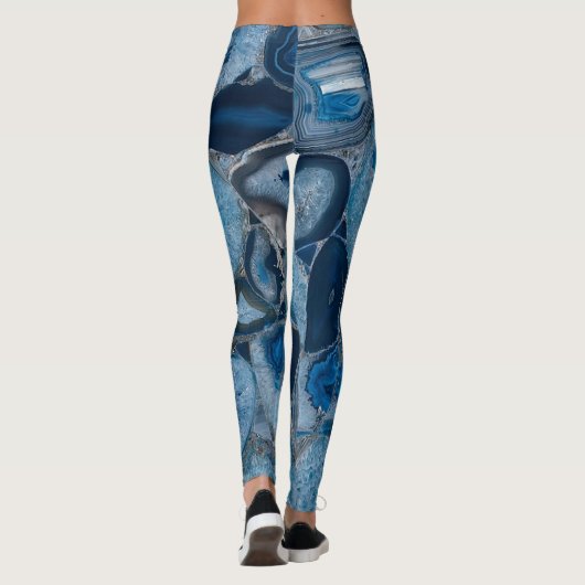 Leggings blauw Agate Geode Stone (Achterkant)