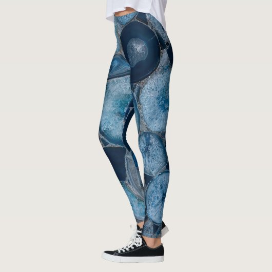 Leggings blauw Agate Geode Stone (Links)