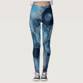 Leggings blauw Agate Geode Stone (Voorkant)