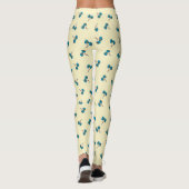 Leggings blauw Cherry Pattern (Achterkant)