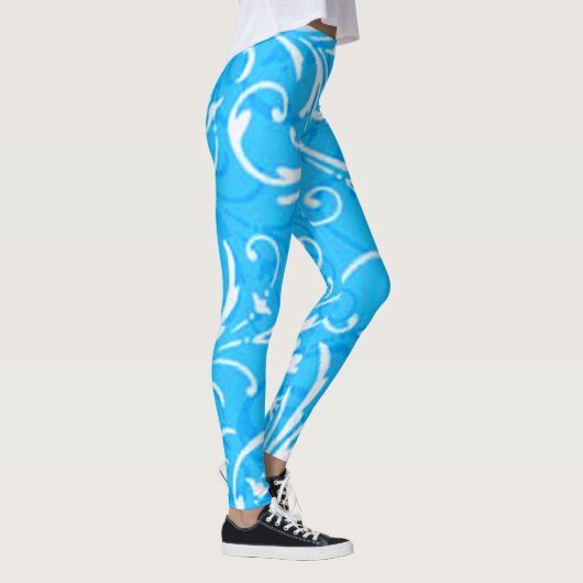 Leggings blauw draaipatroon (Rechts)
