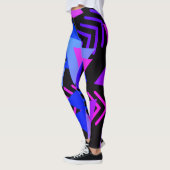 Leggings blauw driehoekspatroon (Links)