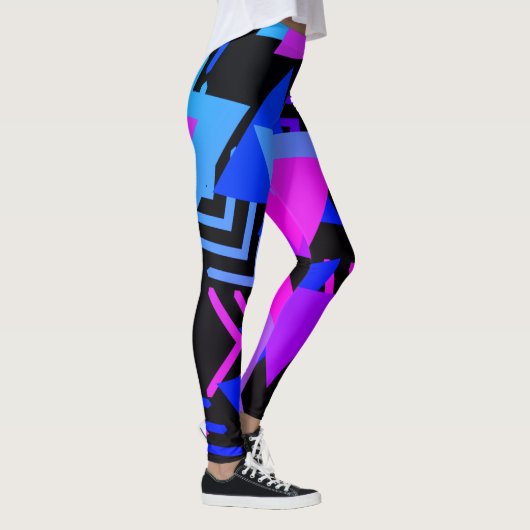 Leggings blauw driehoekspatroon (Rechts)