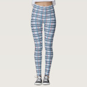 Leggings Blauw en Rood Patroon (Voorkant)