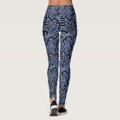 Leggings blauw en zwart Patroon (Achterkant)