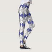 Leggings blauw grijs argyle-patroon (Rechts)