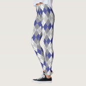 Leggings blauw grijs argyle-patroon (Links)