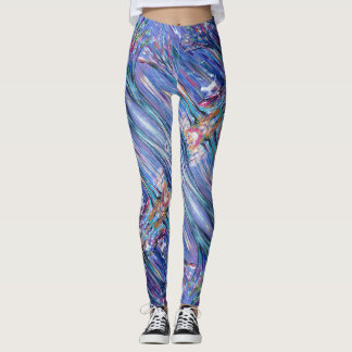 Leggings blauw kristal