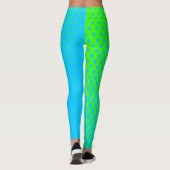 Leggings Blauw naar groen looppatroon (Achterkant)