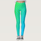 Leggings Blauw naar groen looppatroon (Voorkant)
